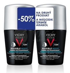 Vichy Homme Invisible Resist 72H Roll-on detranspirant proti zápachu (Výhodné duo balenie)