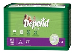 Depend Flex Super Plus M Plienkové nohavičky zalepovacie (nočné)