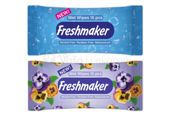 Freshmaker Vlhčené obrúsky Wet Wipes Modré