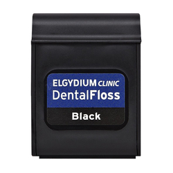 Elgydium Clinic Black Voskovaná dentálna niť s fluoridom