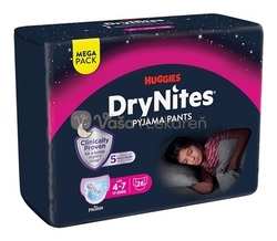 Huggies DryNites M Plienkové nohavičky pre dievčatá (17-30 kg) MEGAPACK