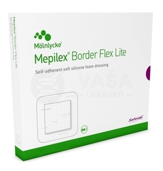 Mepilex Border Flex Lite Samolepivé silikónové krytie na rany (5 x 12,5 cm)