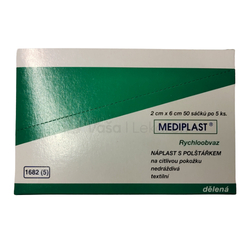 Mediplast Náplasť na rany s vankúšikom (6 cm x 2 cm)