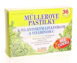 Müllerove pastilky s islandským lišajníkom a vitamínom C