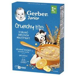 Gerber Junior Nemliečna kaša s chrumkavými kúskami Ovocná (od ukončeného 1. roka)
