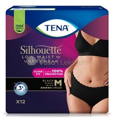 Tena Silhouette Plus Low Waist Black M Dámske inkontinenčné nohavičky