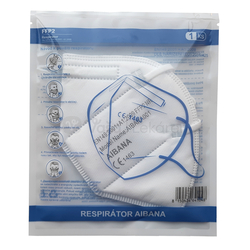 Aibana Jednorazový respirátor FFP2 bez ventilu, model 001 (biely)