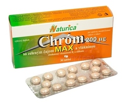 Naturica Chróm Max 200 mcg so zeleným čajom a vlákninou