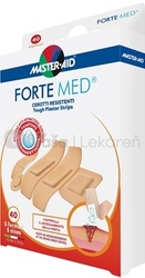 Master Aid Forte Med Pevné vodeodolné náplasti s antiseptickým vankúšikom (5 veľkostí)