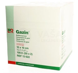 Gazin Gázové kompresy sterilné, 8-vrstvové, 17 vláknové (10 x 10 cm)
