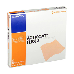 Acticoat Flex 3 Krytie na rany s nanokryštalickým striebrom (10 x 10 cm)