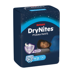 Huggies DryNites L Plienkové nohavičky pre chlapcov (27-57 kg)