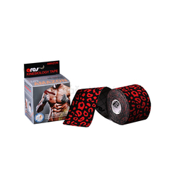 Ares Amazon Kinezio tejp Leopard - červený (5 cm x 5 m)
