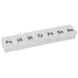 Týždenný dávkovač liekov, typ 07 (biely)