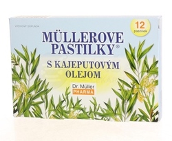 Müllerove pastilky s kajeputovým olejom  (na ťažkosti v hrdle)