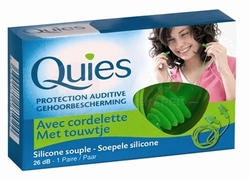 Quies Silikónové chrániče sluchu so šnúrkou