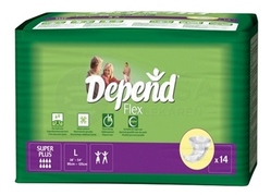 Depend Flex Super Plus L Plienkové nohavičky zalepovacie (nočné)