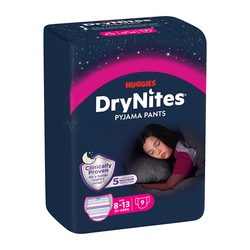 Huggies DryNites L Plienkové nohavičky pre dievčatá (27-57 kg)