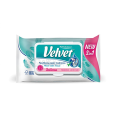 Velvet Intima Vlhčený toaletný papier 2v1