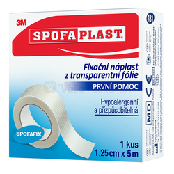 3M SpofaPlast č.431 Fixačná náplasť z transparentnej fólie na cievke (1,25 cm x 5 m)