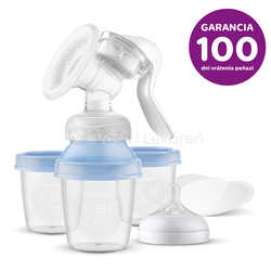 AVENT Manuálna odsávačka mlieka s VIA systémom SCF430/13 (Set)