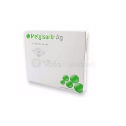 Melgisorb Ag Antimikrobiálny alginátový obväz (15 x 15 cm)