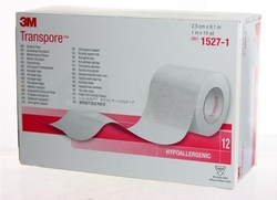 3M Transpore Transparentná polyuretánová náplasť na cievke (2,5 cm x 9,1 m)