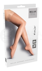 Maxis Relax Basic Stehenné pančuchy s krajkou, veľkosť XL, svetlé