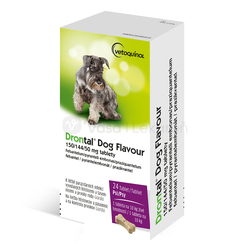 Drontal Dog Flavour 150/144/50 mg Tablety na odčervenie pre psy