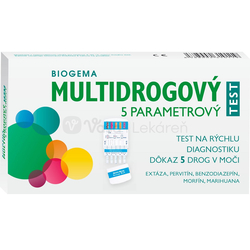 Biogema Multidrogový 5 parametrový test z moču