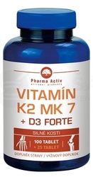 Pharma Activ Vitamín K2 MK 7 + vitamín D3 Forte