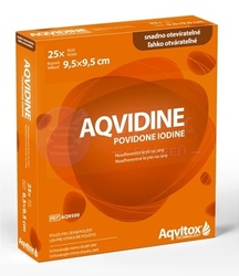 Aqvidine Neadherentné krytie na rany s jódpovidónom (9,5 x 9,5 cm)