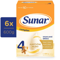 Sunar Complex 4 Multipack Batoľacie mlieko (od ukončeného 24. mesiaca)