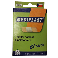 Mediplast Náplasť na rany s vankúšikom (6 cm x 1 m)