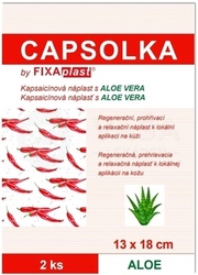 Capsolka Hrejivá kapsaicínová náplasť s Aloe vera (13 x 18 cm)
