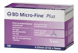 BD Micro Fine Plus Inzulínové ihly 31G (0,25 x 5 mm)