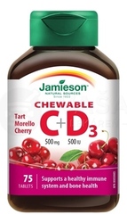 Jamieson Vitamín C 500 mg a Vitamín D3 500 IU