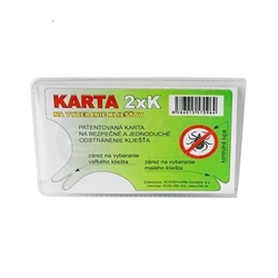 Karta 2xK na vyberanie kliešťov