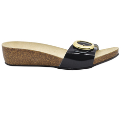 Protetika Ortopedické sandále T84, veľ. 37 (24 cm), lesklé čierne