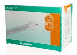 B. Braun Omnican 50 Inzulínová striekačka 0,5 ml s ihlou 0,30 x 12 mm