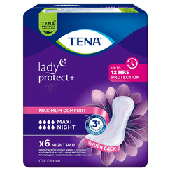 Tena Lady Protect+ Maxi Night Inkontinenčné vložky na noc