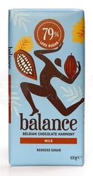Balance Belgická mliečna čokoláda so sladidlom zo stévie