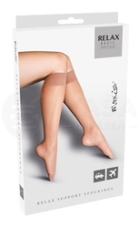 Maxis Relax Basic Lýtkové pančuchy, veľkosť L, svetlé