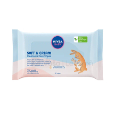 Nivea Baby Soft & Cream Čistiace a ošetrujúce obrúsky