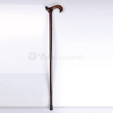 Palica vychádzková drevená, čierna, výška 83 cm