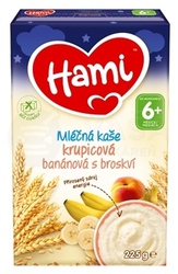 Hami Mliečna kaša krupicová banánová s broskyňou (od ukončeného 6. mesiaca)