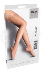 Maxis Relax Basic Stehenné pančuchy s krajkou, veľkosť M, čierne