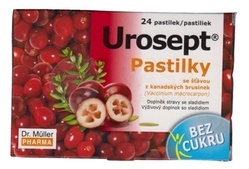 Dr. Müller Urosept Pastilky bez cukru so šťavou z brusníc