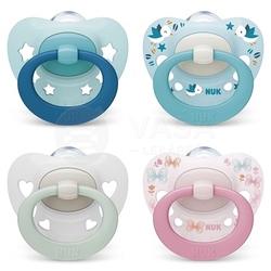 NUK Signature Utišujúci silikónový cumlík, veľkosť 1 (0-6 mesiacov), rôzne farby, box