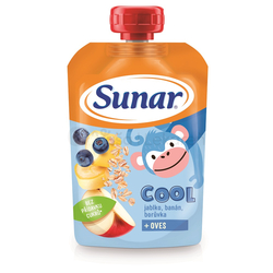 Sunar Cool Ovocná kapsička Čučoriedka, banán, ovsené vločky (od ukončeného 12. mesiaca)
